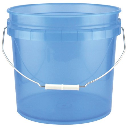 LEAKTITE Translucent Blue 3.5 gal Plastic Bucket 003G1TBL010